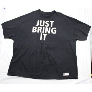 WWE Authentic Wear The Rock Bull "Just Bring It" 3X T-Shirt Black